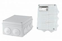 Распаячная коробка ОП 150х110х70мм, крышка, IP55, 10 гермовводов, инд. штрихкод, TDM (1/30) (SQ1401-1242)