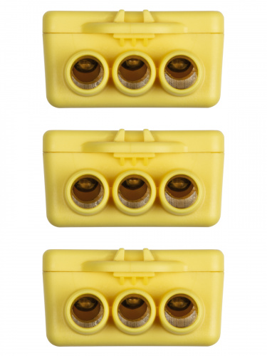 Клемма винтовая изолированная КВИ-3 для Al и Cu проводов (6,0мм2) желтая TDM (30/720) (SQ0510-0605) фото 3