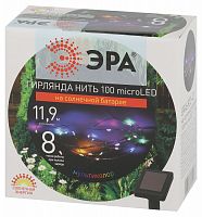 Гирлянда ЭРА ERASF22-43 садовая Нить на солнечной батарее мультиколор 100 microLED 10 м (1/24) (Б0053370)