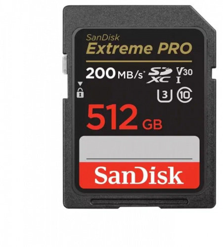 Карта памяти SDXC 512GB SanDisk Class 10 Extreme Pro V30 UHS-I U3 (200 Mb/s) (SDSDXXD-512G-GN4IN) Карта памяти SDXC 512GB SanDisk Class 10 Extreme Pro V30 UHS-I U3 (200 Mb/s) (SDSDXXD-512G-GN4IN)