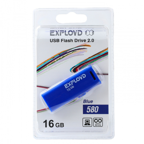 Флеш-накопитель USB  16GB  Exployd  580  синий (EX-16GB-580-Blue) фото 5