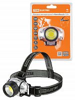 Фонарь светодиодный "Налобный" 5 Вт COB, 300 лм, бат. 3*AAA TDM (1/100) (SQ0350-0073)