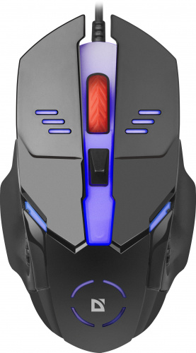 Мышь проводная игровая DEFENDER Ultra Gloss MB-490, USB, подсветка 7 цветов, 4 кнопки, 800-1000dpi, черный (1/40) (52490) фото 5