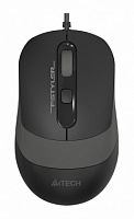 Мышь проводная A4TECH Fstyler FM10 (1600dpi) USB (3but), черный/серый (1/60) (FM10 GREY)