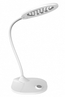 Светильник светодиодный RITMIX настольный LED-610 White, 30 LED, 6 Вт, 500 лм, 6000К, 3 уровня яркости, выход USB зарядки 2А (1/24) (80001287)