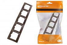 Рамка 5 постовая горизонтальная "ЭКО" (бук) "Таймыр" (1/10/100) TDM (SQ1814-0332)