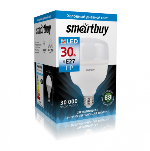 Лампа светодиодная SMARTBUY HP 30Вт 6500K E27 (холодный свет) (1/30) (SBL-HP-30-65K-E27)