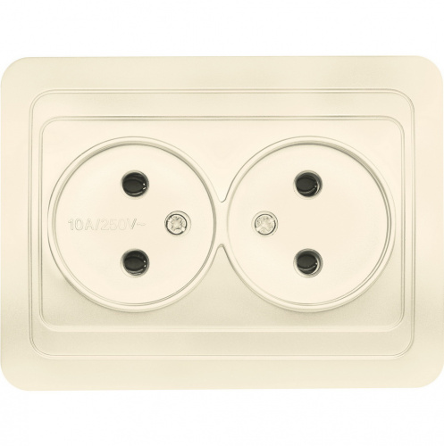 Розетка SMARTBUY скрытая установка, 2-местная без заземления 10А бежевая, керамика "Марс" (SBE-02i-10-S2-N-c) (1/200) Розетка SMARTBUY скрытая установка, 2-местная без заземления 10А бежевая, керамика "Марс" (SBE-02i-10-S2-N-c) (1/200)