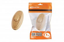 Выключатель на шнур 6А 250В ЭКО сосна TDM (1/10/880) (SQ1806-0224)