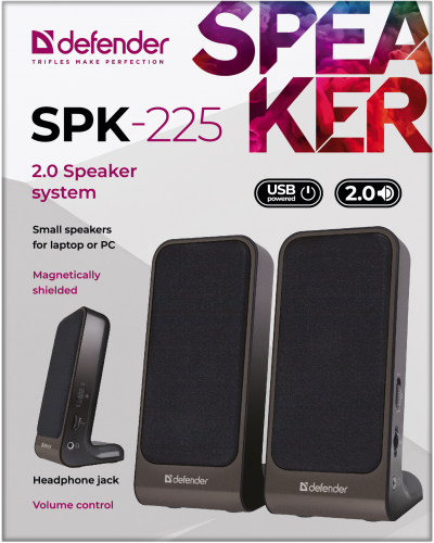 Акустическая 2.0 система DEFENDER SPK-225, USB (1/60) (65220) фото 8