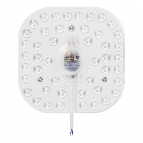 Модуль светодиодный SMARTBUY квадратный 24 Вт, 6500K, 220-240В, кол-во диодов: 48 шт, LED2835, 2160 лм, угол 120°, IC Driver, 160*160*30 мм, магнитное (SBL-M-24W-65K)