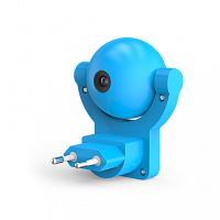 Светильник-ночник GAUSS розеточный с фиксированной проекцией и датчиком освещённости, 0,5W, синий(1/100) (DIY0033)