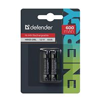 Аккумулятор DEFENDER HR03 (600 mAh) ААА Ni-MH BL2 (20/200) (56501)