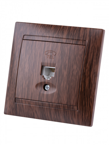 Розетка телефонная RJ11 венге , с/у, "Лама" (10/120) TDM (SQ1815-0415) фото 5