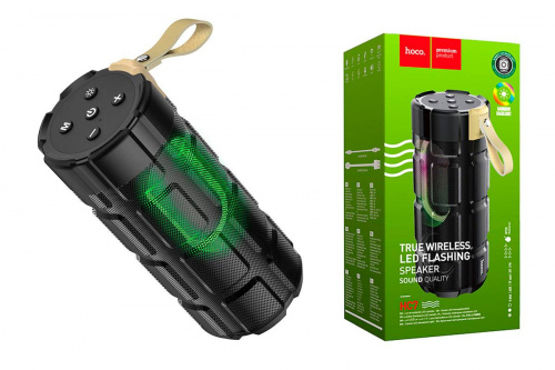 Колонка портативная HOCO HC7, Pleasant, пластик, Bluetooth, FM, TF, AUX, TWS, цвет: чёрный (1/30) (6931474749741)