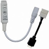 Ecola LED strip RGB mini controller 6A 72W 12V (144W 24V) с переходником с кнопками для управления (10/100) (CRMM72ESB)