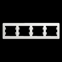 Рамка 4-м GLOSSA горизонт. бел. Systeme Electric GSL000104 (1/15/90)