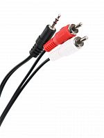 Кабель соединительный TELECOM 3.5 Jack (M) / 2xRCA (M), стерео, аудио, 1.5 м. (1/300) (TAV7183-1.5M)