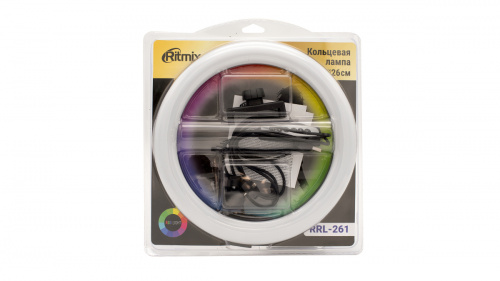 Кольцевая лампа RITMIX RRL-261, полноцветовая 26см, без штатива (1/30) (80001601) фото 2