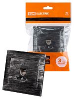 Розетка компьютерная RJ45 старинное серебро с/у, "Лама" (1/10) TDM (SQ1815-0657)