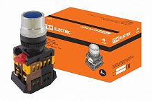 Кнопка ABLF-22 синий d22мм неон/230В1з+1р TDM (SQ0704-0004)
