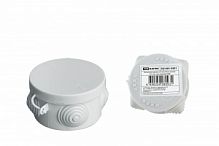 Распаячная коробка ОП D65х40мм, крышка, IP54, 4вх. инд. штрихкод TDM (1/180) (SQ1401-0501)