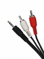 Кабель соединительный VCOM 3.5 Jack (M) / 2xRCA (M), стерео, аудио, 1.8 м. (1/145) (VAV7183-1.8M)