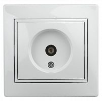 Розетка INTRO TV одиночная, скрытой установки, Plano, белый (1/10/200/2400) (Б0027617)