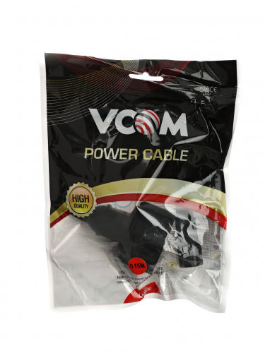 Кабель-переходник UPS -> розетка (IE-320 C14 to Socket Type-F) 3Gx0,75mm2 <VDE> VCOM <CE002> 0,15m (1/45) (CE002-CU0.75-0.15M) фото 4
