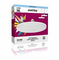 Лампа светодиодная SMARTBUY SBL UFO 36Вт 4000K E27, плоская тарелка (нейтральный свет) (1/10) (SBL-UFO-36-4K-E27)