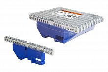 Шина "N" нулевая с изолятором на DIN-рейку 6x9мм стойка бол. 20 групп никелированная TDM (1/10/240) (SQ0801-0331)