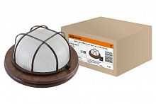 Светильник TDM НПБ1102 венге круг с реш. 100Вт IP54 (1/4) (SQ0303-0427)