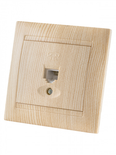 Розетка телефонная RJ11 сосна , с/у, "Лама" (10/120) TDM (SQ1815-0315) фото 5 Розетка телефонная RJ11 сосна , с/у, "Лама" (10/120) TDM (SQ1815-0315) фото 5