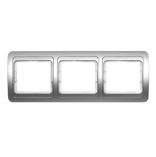 Рамка SMARTBUY скрытая установка, 3-местная горизонтальная серебро "Марс" (SBE-02s-00-FR-3) Рамка SMARTBUY скрытая установка, 3-местная горизонтальная серебро "Марс" (SBE-02s-00-FR-3)
