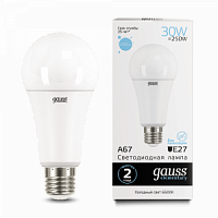 Лампа светодиодная GAUSS Elementary A70 30W 2390lm 6500K E27 1/10/50 (73239)