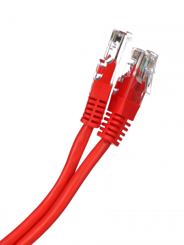 Патч-корд литой AOPEN UTP кат. 5е, красный, 1,5 м. (1/125) (ANP511_1.5M_R)