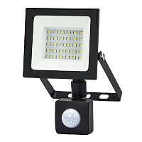 Прожектор светодиодный KRONUS 20 Вт 6500K IP44 220V с датчиком движения холодный свет черный корпус (1/60) (KRS-02-0017)
