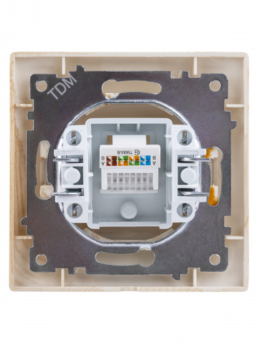 Розетка компьютерная RJ45 сосна , с/у, "Лама" (10/120) TDM (SQ1815-0316) фото 3
