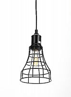 Светильник подвесной (подвес) ЭРА PL10 BK в стиле LOFT металл E27 max 60W высота плафона 200мм подвеса 800мм черный (1/20) (Б0037457)