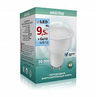 Лампа светодиодная SMARTBUY GU10 (MR16) 9,5Вт 220V 4000K (нейтральный свет) (10/100) (SBL-GU10-9_5-40K)