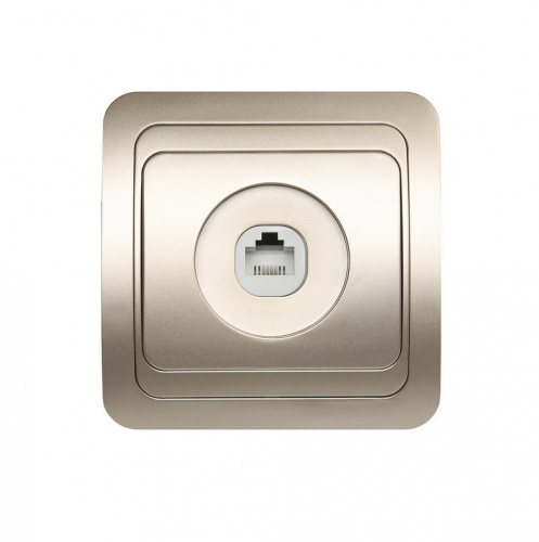 Розетка SMARTBUY скрытая установка, 1-местная телефонная шампань "Марс" (SBE-02c-S1-PH)