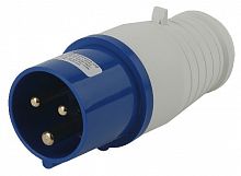 Вилка ЭРА V-16-2P-PE-IP44 переносная 013 2Р+РЕ 16А 220В IP44 (1/120) (Б0032849)