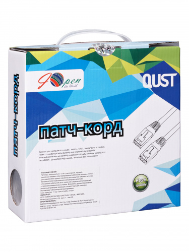 Патч-корд литой iOpen UTP кат. 6 (7/0.20) черный, 30m <ANP612B-30M> (ANP612B-BK-30M) фото 3 Патч-корд литой iOpen UTP кат. 6 (7/0.20) черный, 30m <ANP612B-30M> (ANP612B-BK-30M) фото 3