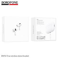 Наушники внутриканальные Borofone BW92, пластик, bluetooth 5.4, микрофон, цвет: белый (1/17/102) (6941991123221)
