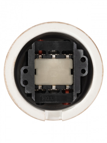 Выключатель фарфоровый поворотный перекрёстный с ручкой (бантик) 10А мраморный «Болонь» TDM (1/72) (SQ1820-0114) фото 3