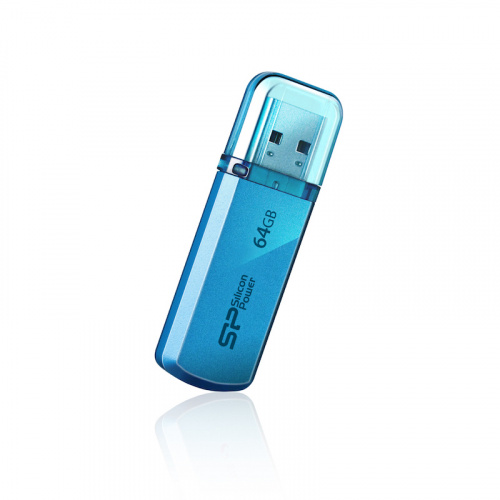 Флеш-накопитель USB  64GB  Silicon Power  Helios 101  голубой (SP064GBUF2101V1B)