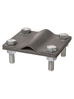 Зажим соединительный 4-х болтовой штырь-полоса, штырь Ø16 - полоса 40х4 мм, термодиффузия TDM (1/30) (SQ2401-0036)