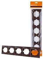 Рамка 5-ти постовая горизонтальная венге , с/у, "Лама" (10/120) TDM (SQ1815-0437)