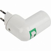 Переходник ECOLA вилка-патрон E14 с выключателем Белый (10/300) (APT4SWEAY)