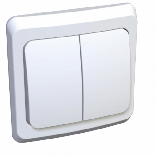 Выключатель 2-кл. С/У ЭТЮД 10А IP20 бел. Systeme Electric BC10-002B (1/20/120)